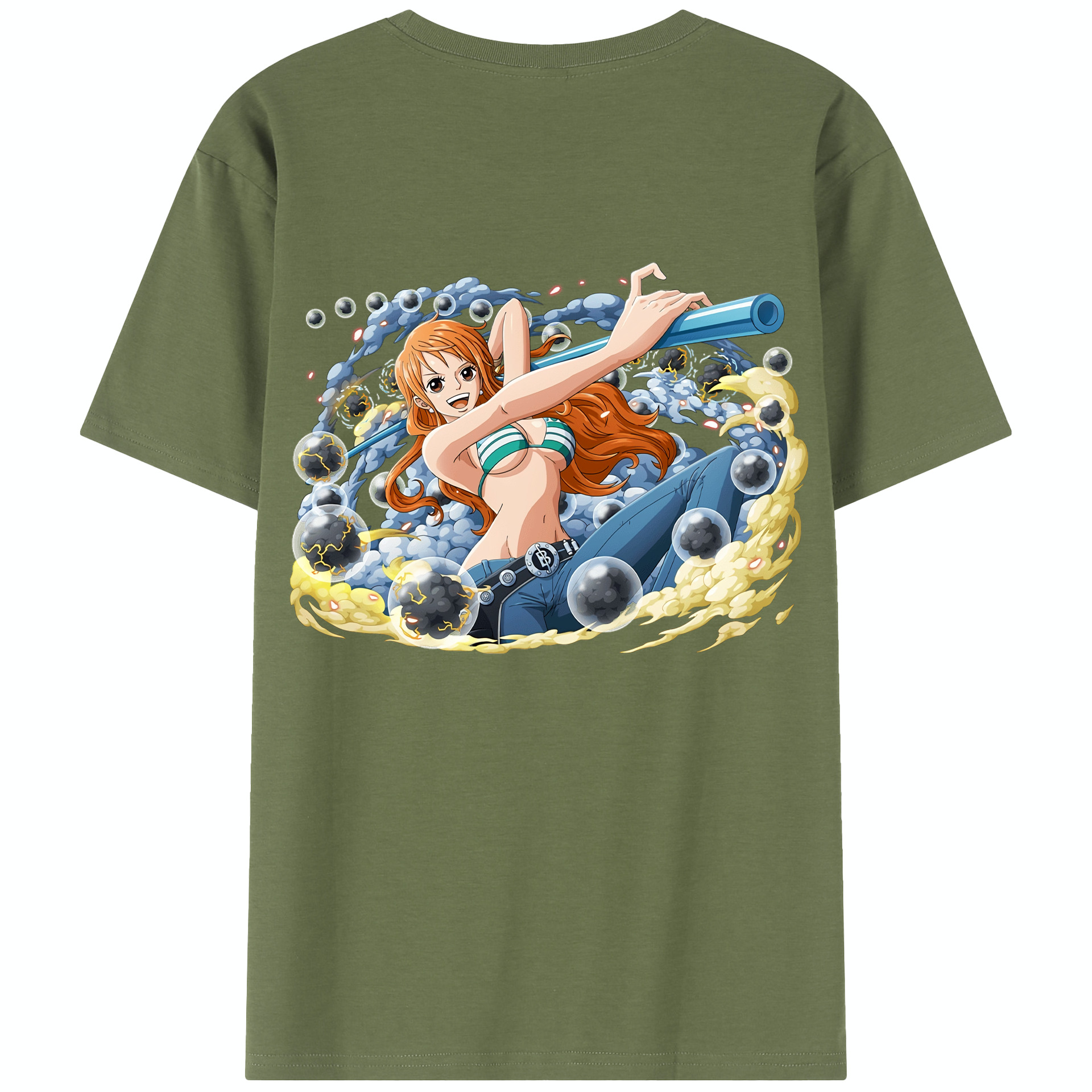 ワンピース ナミ ONE PIECE Nami 綿100％半袖Tシャツ（背面プリント）